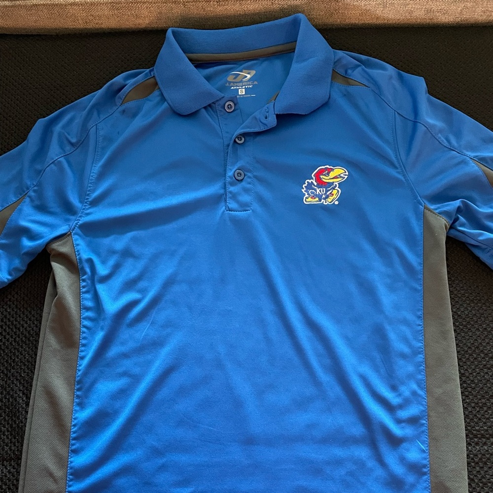 Men’s J. America Athletic Jayhawk Blue shirt